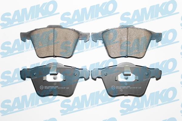 Samko 5SP1507 - Тормозные колодки, дисковые, комплект www.autospares.lv