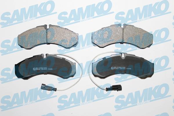 Samko 5SP1515 - Тормозные колодки, дисковые, комплект www.autospares.lv