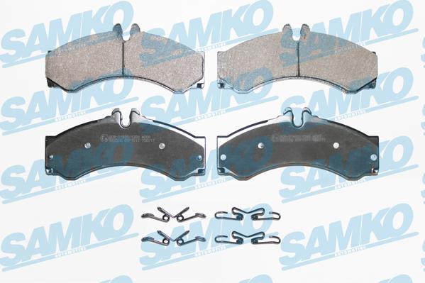 Samko 5SP1517 - Тормозные колодки, дисковые, комплект www.autospares.lv