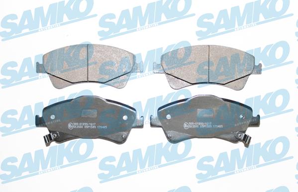 Samko 5SP1589 - Bremžu uzliku kompl., Disku bremzes www.autospares.lv