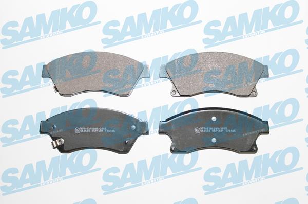 Samko 5SP1581 - Тормозные колодки, дисковые, комплект www.autospares.lv