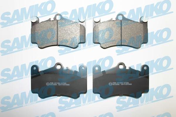 Samko 5SP1588 - Bremžu uzliku kompl., Disku bremzes www.autospares.lv