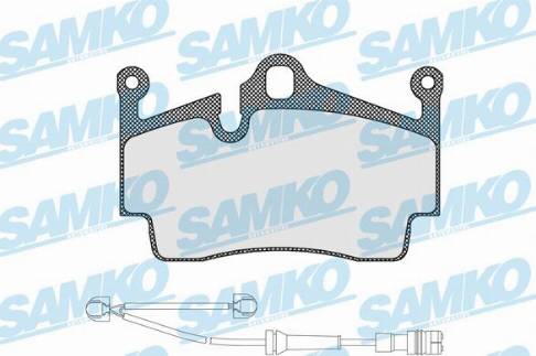 Samko 5SP1583A - Тормозные колодки, дисковые, комплект www.autospares.lv