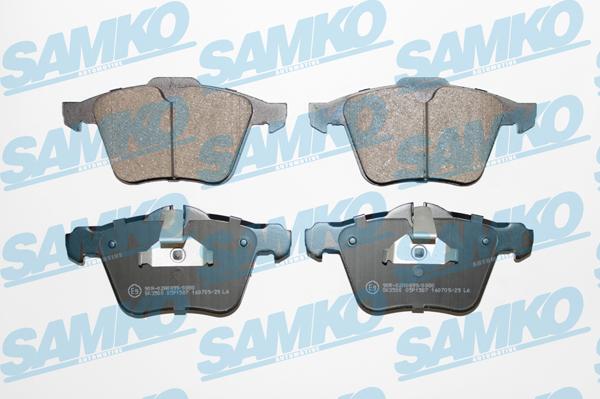 Samko 5SP1587 - Bremžu uzliku kompl., Disku bremzes autospares.lv