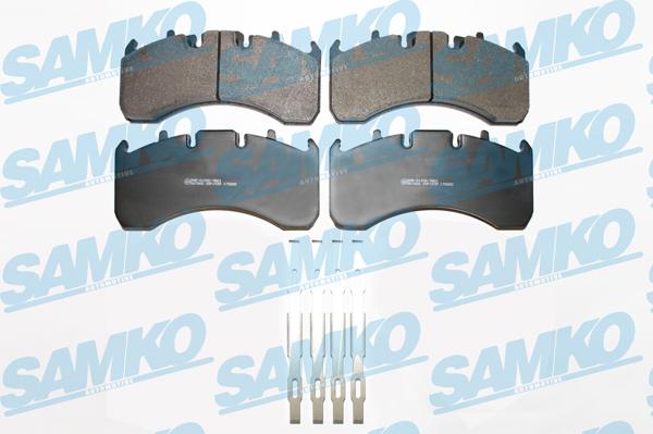 Samko 5SP1539 - Bremžu uzliku kompl., Disku bremzes www.autospares.lv