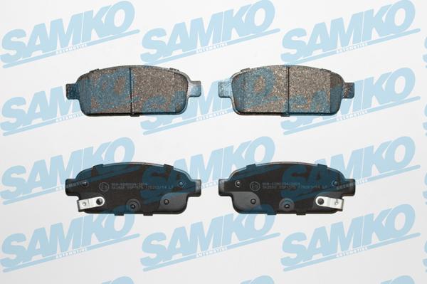 Samko 5SP1575 - Тормозные колодки, дисковые, комплект www.autospares.lv