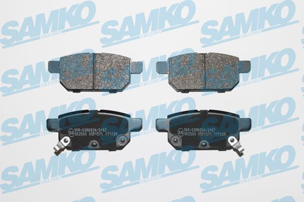 Samko 5SP1571 - Brake Pad Set, disc brake www.autospares.lv