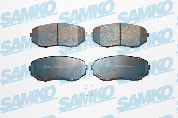 Samko 5SP1573 - Тормозные колодки, дисковые, комплект www.autospares.lv