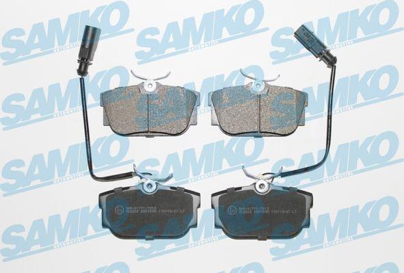 Samko 5SP1699 - Тормозные колодки, дисковые, комплект www.autospares.lv