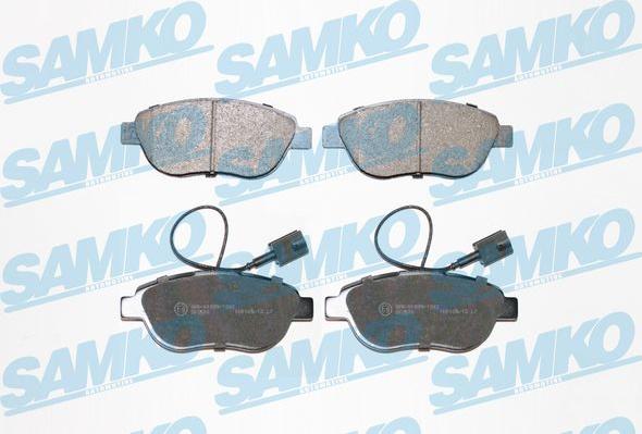 Samko 5SP1657 - Тормозные колодки, дисковые, комплект www.autospares.lv