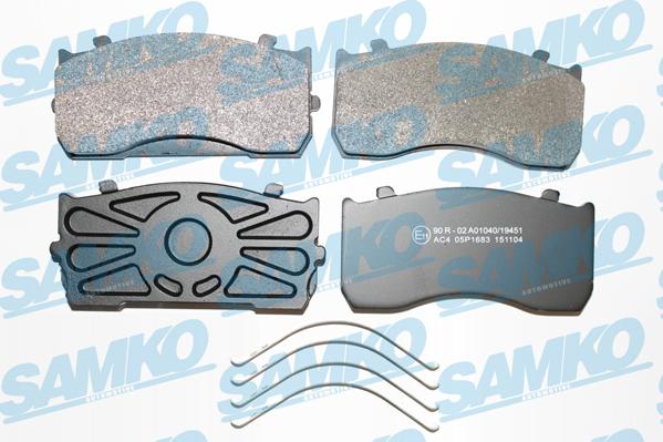 Samko 5SP1683 - Bremžu uzliku kompl., Disku bremzes www.autospares.lv