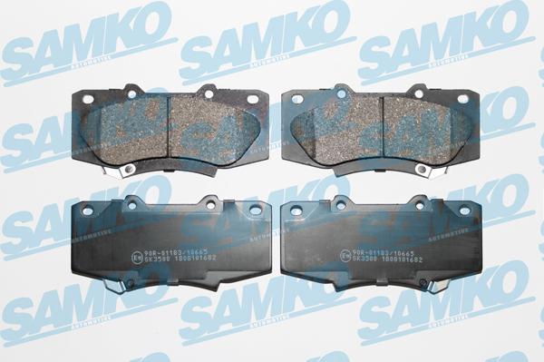 Samko 5SP1682 - Brake Pad Set, disc brake www.autospares.lv