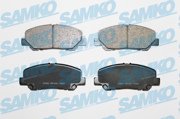 Samko 5SP1636 - Bremžu uzliku kompl., Disku bremzes www.autospares.lv