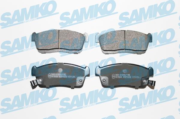 Samko 5SP1632 - Тормозные колодки, дисковые, комплект www.autospares.lv