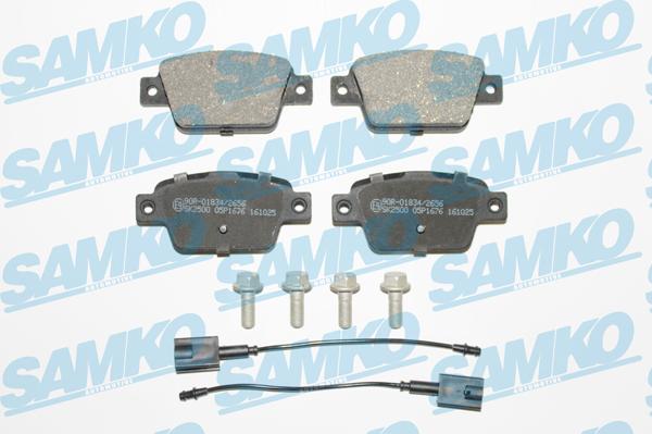 Samko 5SP1676 - Bremžu uzliku kompl., Disku bremzes www.autospares.lv