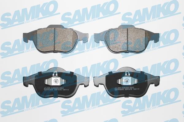 Samko 5SP1678 - Тормозные колодки, дисковые, комплект www.autospares.lv