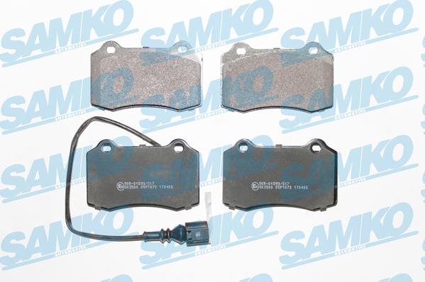 Samko 5SP1672 - Bremžu uzliku kompl., Disku bremzes www.autospares.lv