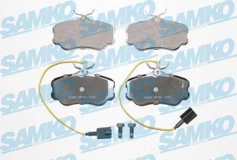 Samko 5SP104 - Тормозные колодки, дисковые, комплект www.autospares.lv