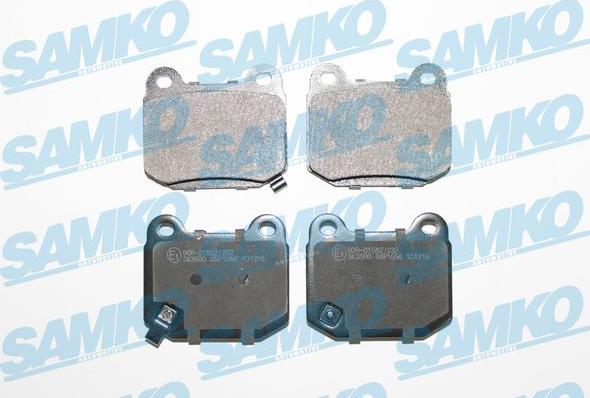 Samko 5SP1056 - Brake Pad Set, disc brake www.autospares.lv