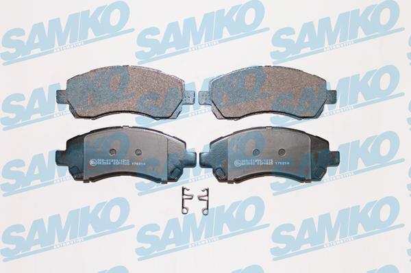 Samko 5SP1025 - Тормозные колодки, дисковые, комплект www.autospares.lv