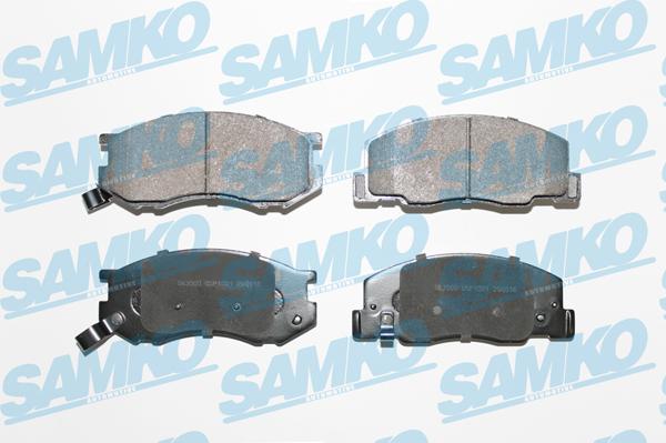 Samko 5SP1021 - Тормозные колодки, дисковые, комплект www.autospares.lv