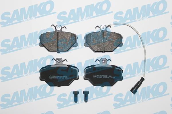 Samko 5SP102 - Тормозные колодки, дисковые, комплект www.autospares.lv