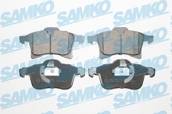 Samko 5SP1197 - Тормозные колодки, дисковые, комплект www.autospares.lv