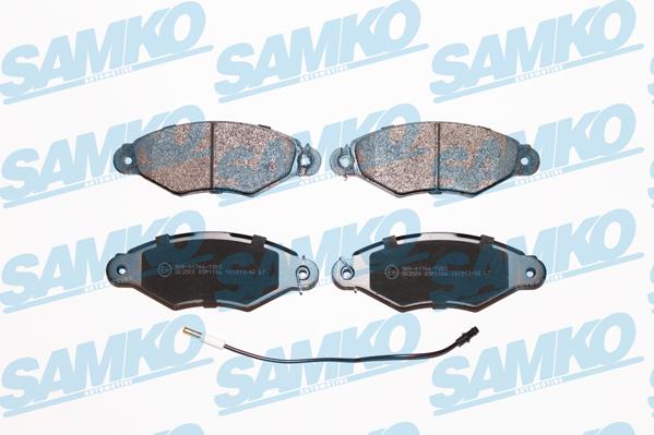 Samko 5SP1106 - Тормозные колодки, дисковые, комплект www.autospares.lv