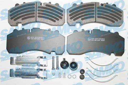 Samko 5SP1187K - Brake Pad Set, disc brake www.autospares.lv