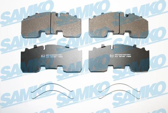 Samko 5SP1897 - Brake Pad Set, disc brake www.autospares.lv