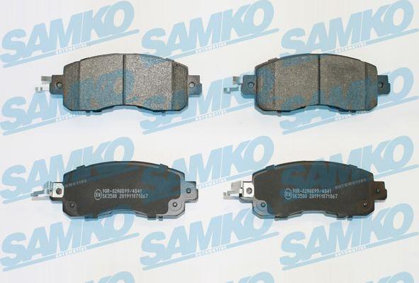 Samko 5SP1867 - Bremžu uzliku kompl., Disku bremzes www.autospares.lv