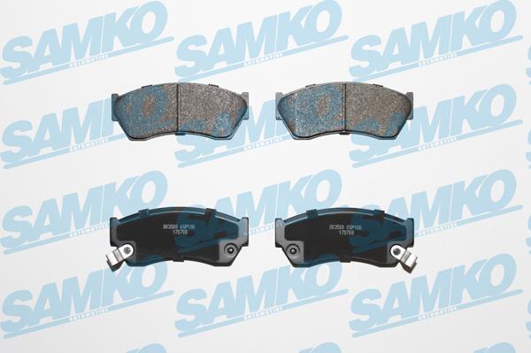 Samko 5SP186 - Тормозные колодки, дисковые, комплект www.autospares.lv