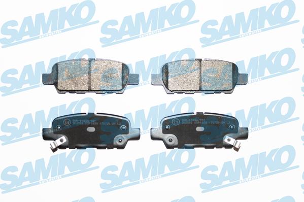 Samko 5SP1839 - Тормозные колодки, дисковые, комплект www.autospares.lv