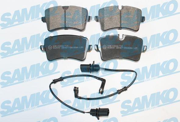 Samko 5SP1826A - Brake Pad Set, disc brake www.autospares.lv