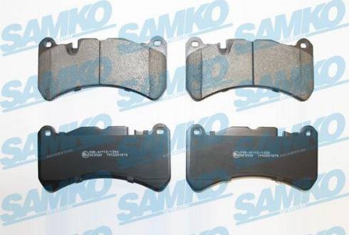 Samko 5SP1870 - Bremžu uzliku kompl., Disku bremzes www.autospares.lv