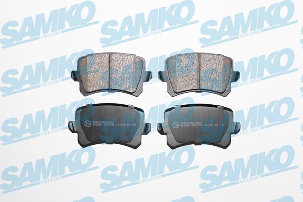 Samko 5SP1390 - Тормозные колодки, дисковые, комплект www.autospares.lv