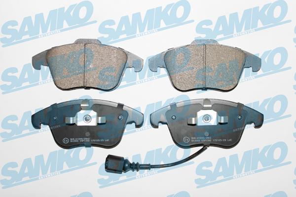 Samko 5SP1392 - Тормозные колодки, дисковые, комплект www.autospares.lv