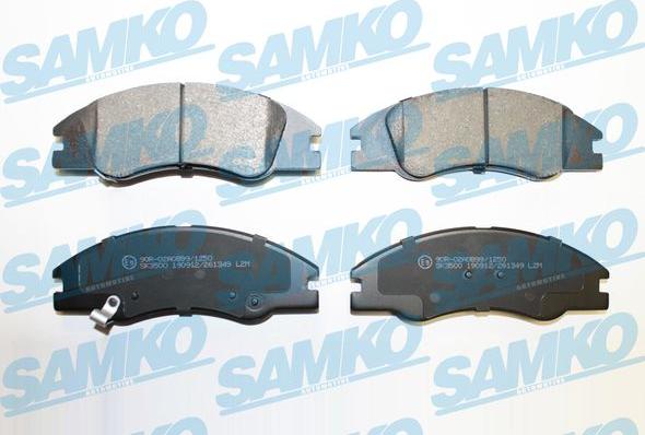 Samko 5SP1349 - Тормозные колодки, дисковые, комплект www.autospares.lv