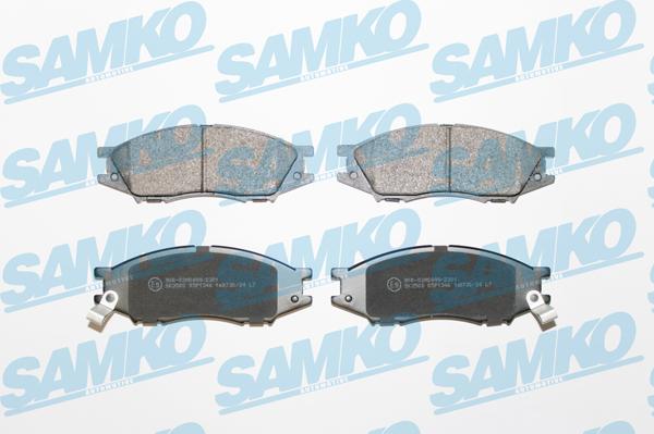 Samko 5SP1346 - Тормозные колодки, дисковые, комплект www.autospares.lv