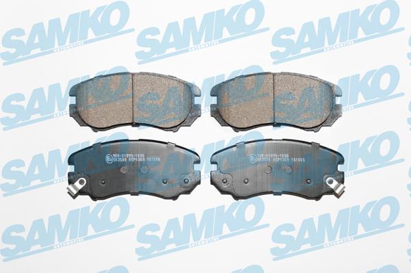 Samko 5SP1369 - Тормозные колодки, дисковые, комплект www.autospares.lv