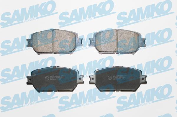 Samko 5SP1361 - Тормозные колодки, дисковые, комплект www.autospares.lv