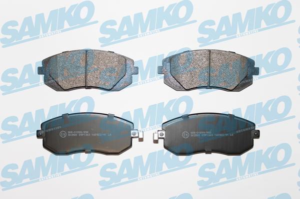 Samko 5SP1363 - Тормозные колодки, дисковые, комплект www.autospares.lv