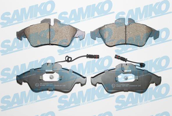 Samko 5SP1304 - Тормозные колодки, дисковые, комплект www.autospares.lv