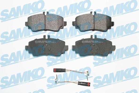 Samko 5SP1387 - Тормозные колодки, дисковые, комплект www.autospares.lv