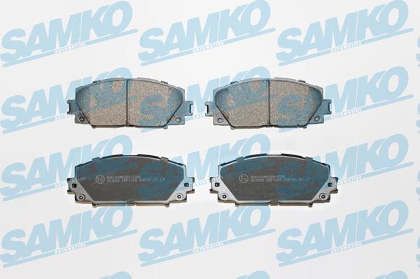 Samko 5SP1333 - Тормозные колодки, дисковые, комплект www.autospares.lv