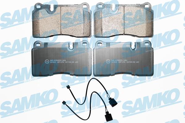 Samko 5SP1376B - Bremžu uzliku kompl., Disku bremzes www.autospares.lv