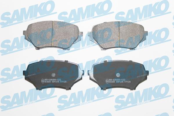 Samko 5SP1378 - Bremžu uzliku kompl., Disku bremzes www.autospares.lv