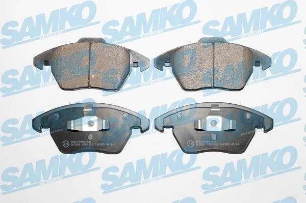 Samko 5SP1248 - Тормозные колодки, дисковые, комплект www.autospares.lv