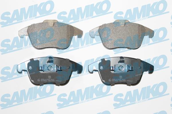 Samko 5SP1255 - Тормозные колодки, дисковые, комплект www.autospares.lv