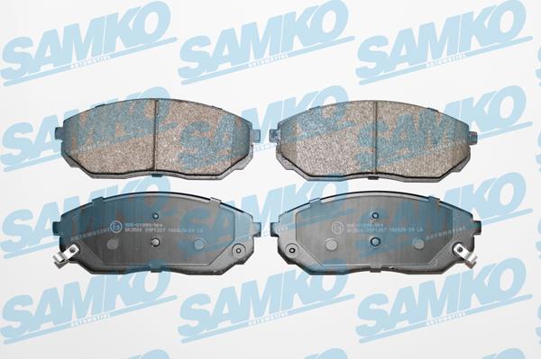 Samko 5SP1207 - Тормозные колодки, дисковые, комплект www.autospares.lv